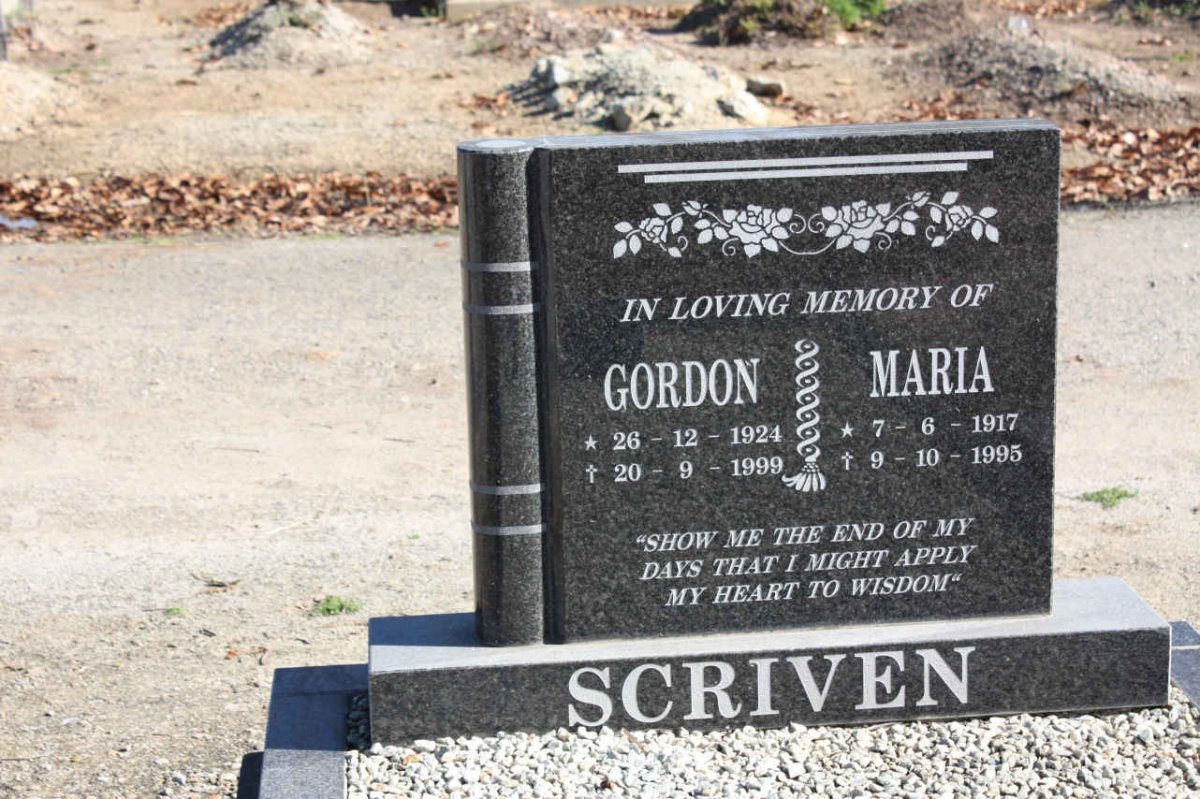SCRIVEN Gordon 1924-1999 &amp; Maria 1917-1995