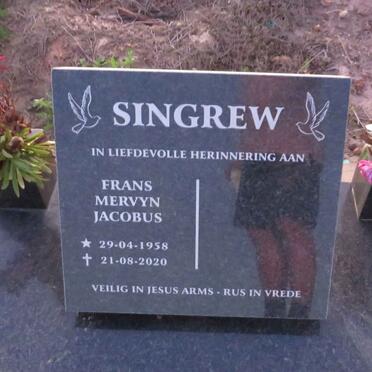 SINGREW Frans Merwyn Jacobus 1958-2020