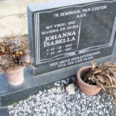 SNYMAN Johanna Isabella 1945-1997