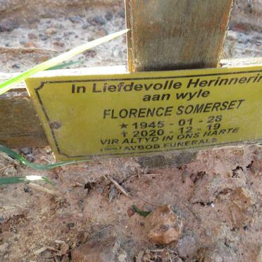 SOMERSET Florence 1945-2020