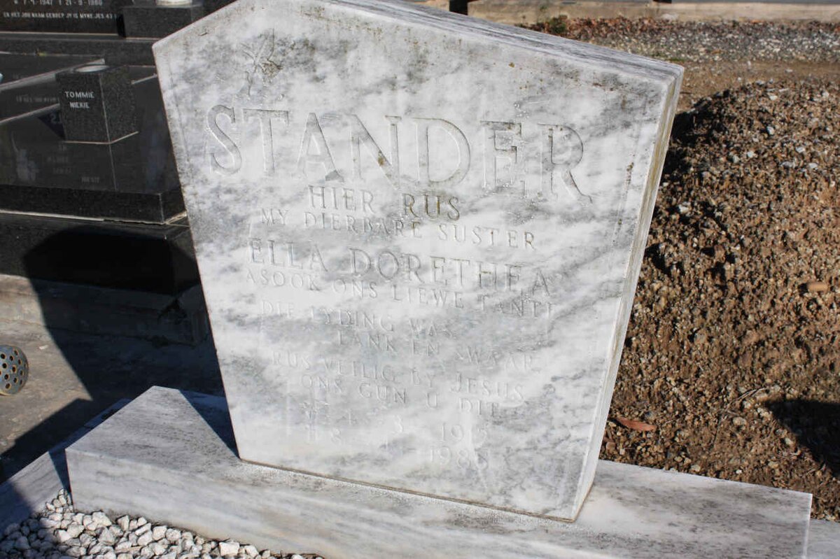 STANDER Ella Dorethea 1912-1985