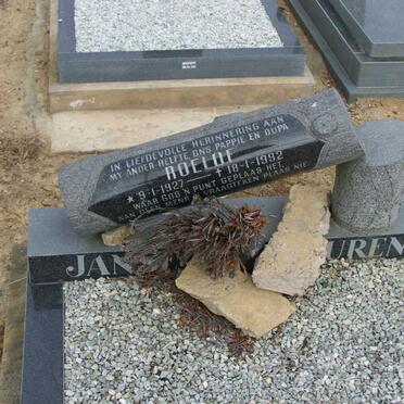 VUUREN Roelof, Jansen van 1927-1992