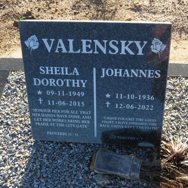 VALENSKY Johannes 1936-2022 & Sheila Dorothy 1949-2015