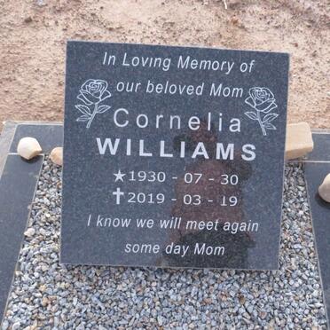 WILLIAMS Cornelia 1930-2019