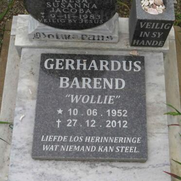 WOLMARANS Gerhardus Barend 1952-2012