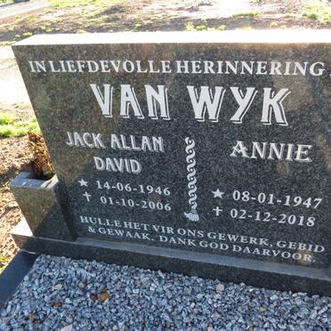 WYK Jack Allan David, van 1946-2006 & Annie 1947-2018