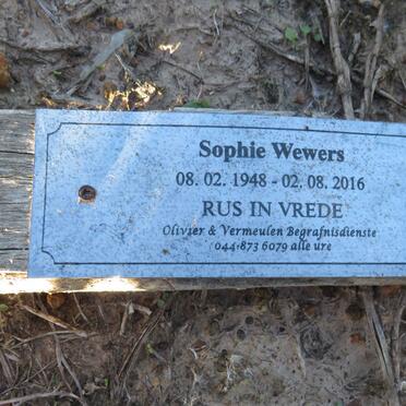 WEWERS Sophie 1948-2016