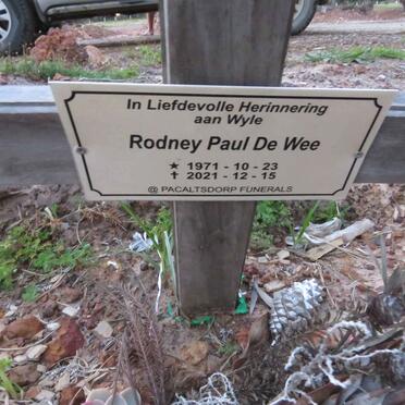 WEE Rodney Paul, de 1971-2021