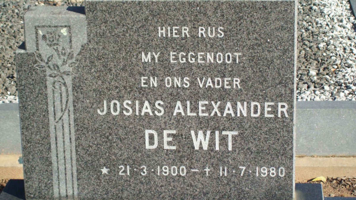 WIT Josias Alexander, de 1900-1980