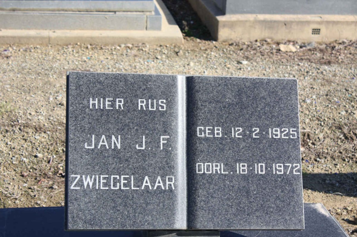 ZWIEGELAAR Jan J.F. 1925-1972