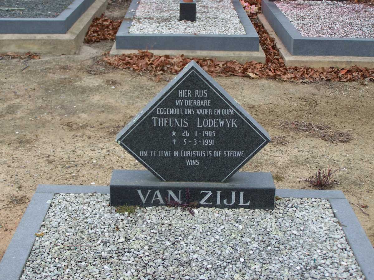 ZIJL Theunis Lodewyk, van 1905-1991