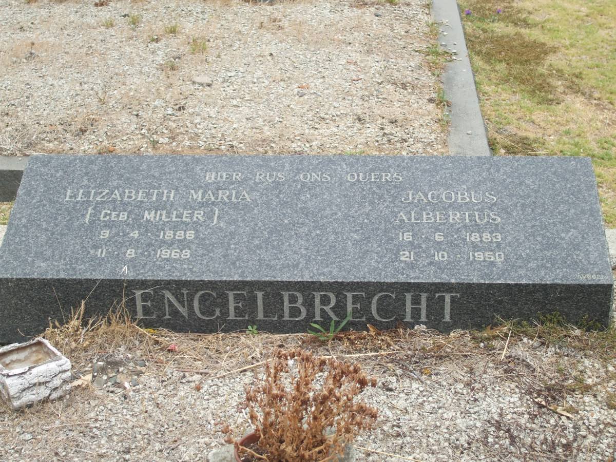 ENGELBRECHT  Jacobus Albertus 1883-1950 &amp; Elizabeth Maria MILLER 1886-1968