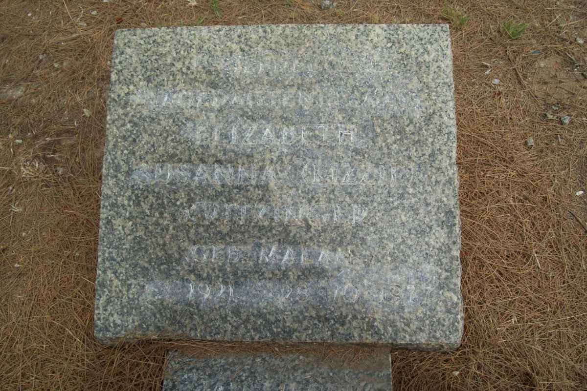 KRITZINGER Elizabeth Susanna nee MALAN 1921-1977