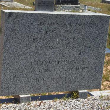 BURGER Barend Johannes N. 1891-1948 &amp; Gloudina Gertruida H. 1890-1975