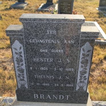 BRANDT Theunis J.N. 1895-1969 &amp; Hester J.S. 1905-1959
