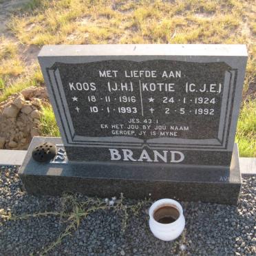 BRAND J.H. 1916-1993 &amp; C.J.E. 1924-1992