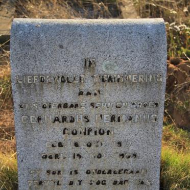 COMPION Gerhardus Hermanus 1917-1939