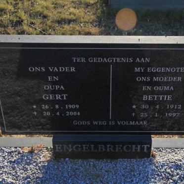 ENGELBRECHT Gert 1909-2004 &amp; Bettie 1912-1997