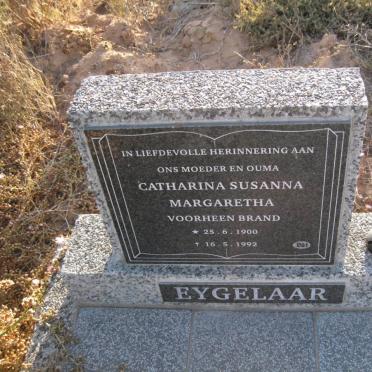 EYGELAAR Catharina Susanna Margaretha nee BRAND 1900-1992