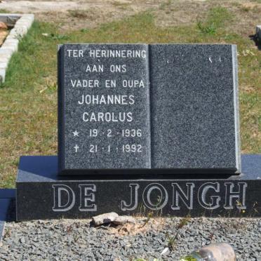JONGH Johannes Carolus, de 1936-1992