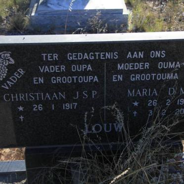 LOUW Christiaan J.S.P. 1917-  &amp; Maria D.M. 1919-2003