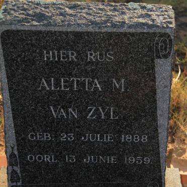 ZYL Aletta M., van 1888-1959