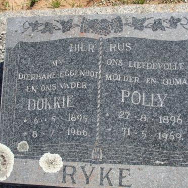 RYKE Dokkie 1895-1966 &amp; Polly 1896-1969