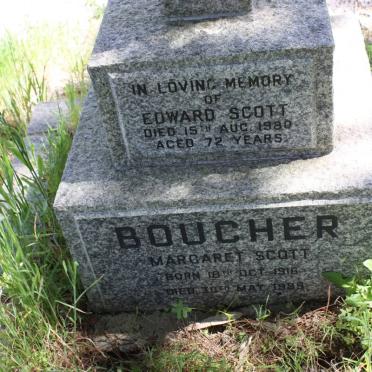 SCOTT Edward -1980 &amp; Margaret BOUCHER 1916-1999