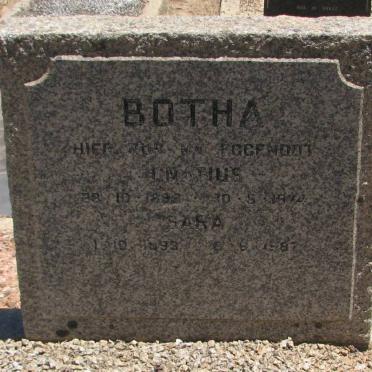 BOTHA Ignatius 189?-1974 &amp; Sara 1893-1987