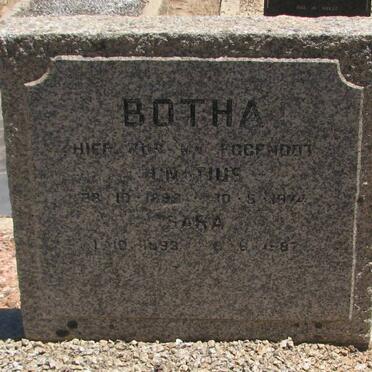 BOTHA Ignatius 189?-1974 &amp; Sara 1893-1987