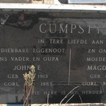 CUMPSTY John E. 1913-1983 &amp; Magdalena J. 1915-1998