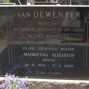 DEWENTER Wessel Johannes, van 1915-1973 &amp; Magrietha Elizabeth 1924-2009