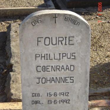 FOURIE Phillipus Coenraad Johannes 1912-1992