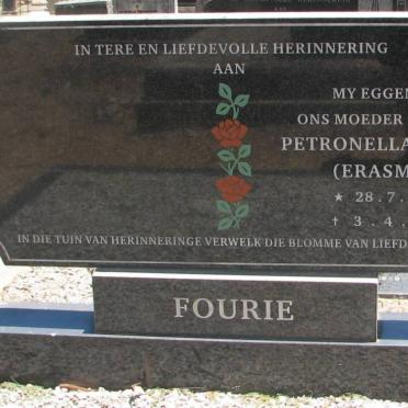 FOURIE Petronella Jacoba nee ERASMUS 1940-1997