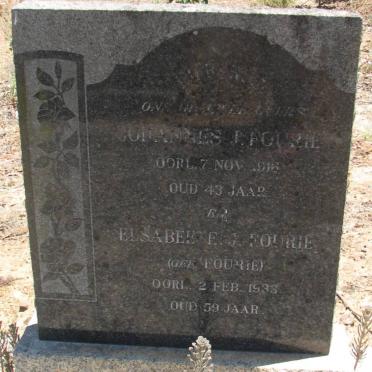 FOURIE Johannes J. -1916 &amp; Elsabee E.J. FOURIE -1933