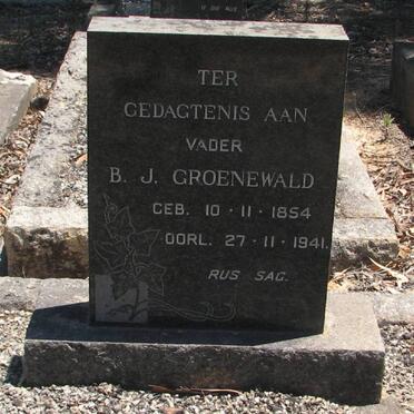 GROENEWALD B.J. 1854-1941