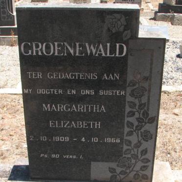 GROENEWALD Margaritha Elizabeth 1909-1966