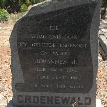 GROENEWALD Johannes J. 1892-1942