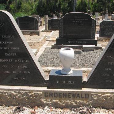 GROENEWALD Casper Johannes Matthys 1893-1966 &amp; Hendrika Johanna LE ROUX 1891-1969