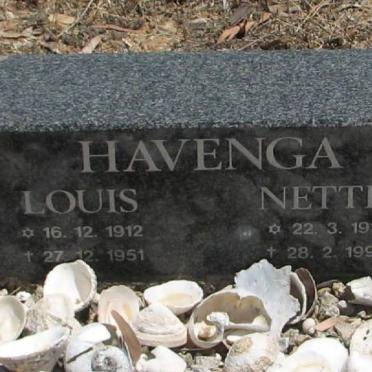 HAVENGA Louis 1912-1951 &amp; Nettie 1917-1996
