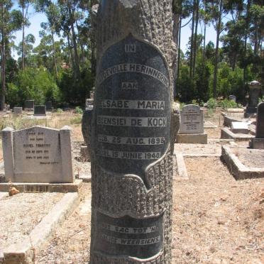 KOCK Elsabe Maria, de 1898-1940