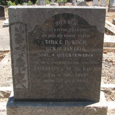 KOCK Dirk C., de 1875-1948 &amp; Christina M. 1886-1955