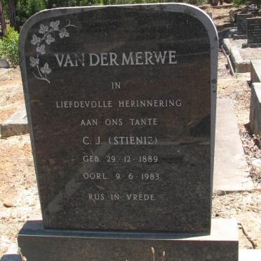 MERWE C.J., van der 1889-1983