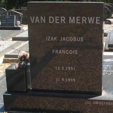 MERWE Izak Jacobus Francois, van der 1951-1999