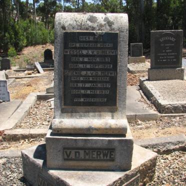 MERWE Wessel J., v.d. 1855-1938 &amp; Stienie J. VAN NIEKERK 1857-1937