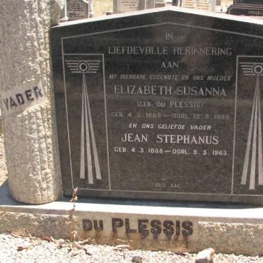 PLESSIS Jean Stephanus, du 1888-1963 &amp; Elizabeth Susanna DU PLESSIS 1888-1949