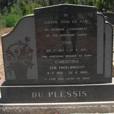 PLESSIS Tom, du 1917-1971 &amp; Christina ENGELBRECHT 1922-1999