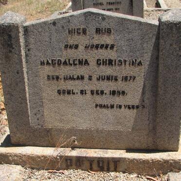 TOIT Magdalena Christina, du nee MALAN 1877-1950
