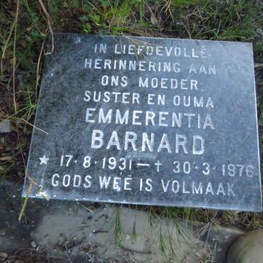 BARNARD Emmerentia 1931-1976