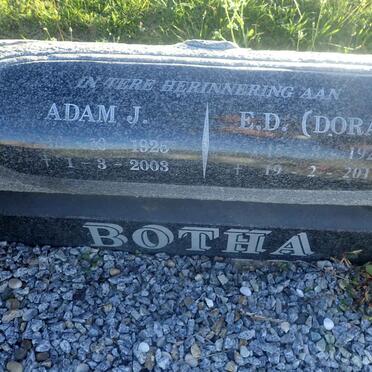 BOTHA Adam J. 1925-2003 &amp; E.D. 1928-2019
